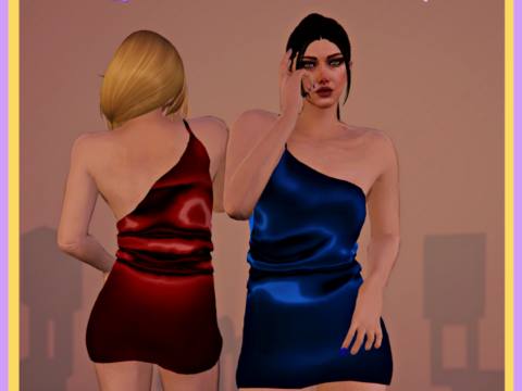One-Shoulder Slinky Dress mp Female 1.0