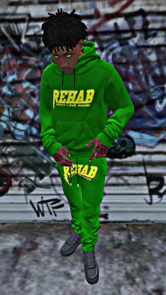 Rehab Never Love Again Sweatpants & Hoodie for MP Male