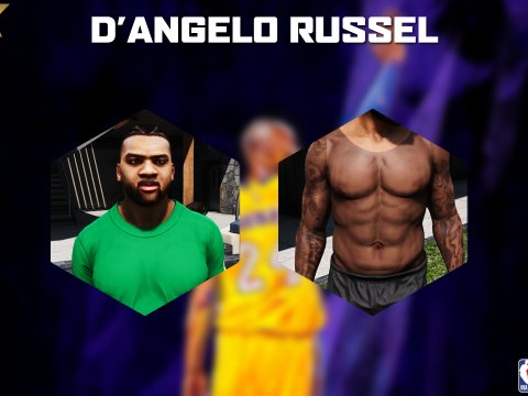 D'Angelo Russel face and body texture 1.0