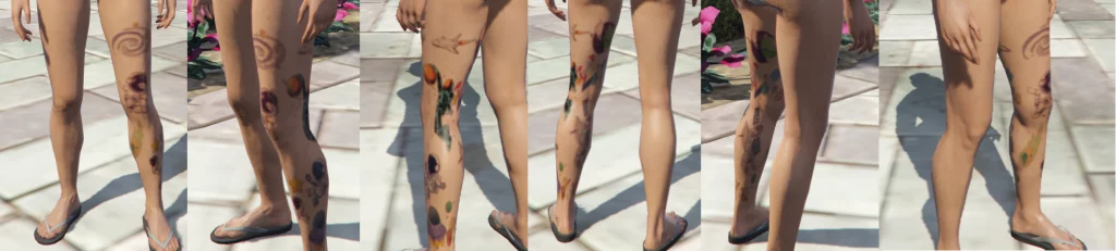 Space Theme Full Leg Tattoo