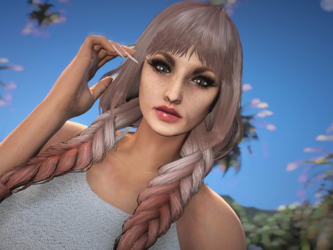 porcelain girl face texture