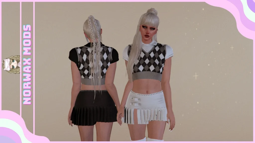 Argyle Vest - Mini Skirt Set MP Female 1.0