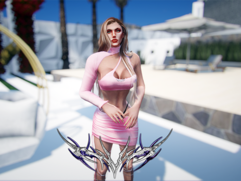 Brauw CropTop + Kuik Mini Skirt for ViolettBody 1.0
