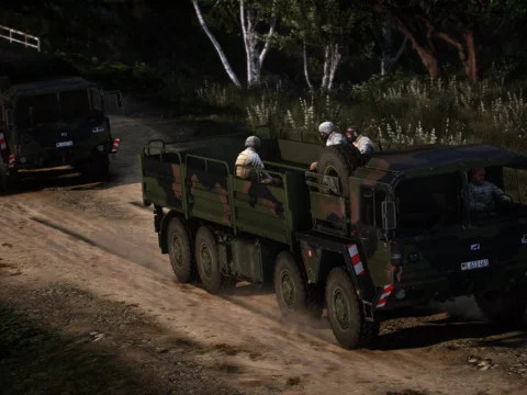 MAN KAT 8x8 Flatbed [Add-On | VehFuncs V] V1.0