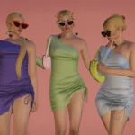 One shoulder mini dress for MP Female2