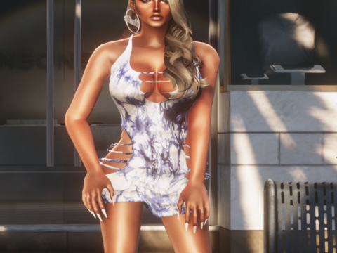 Tie Dye Dress for MP Female 1.0
