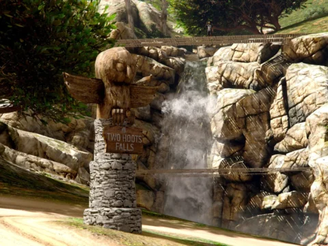 Two Hoots Waterfalls Simple Wooden Bridge (Menyoo) V1.0