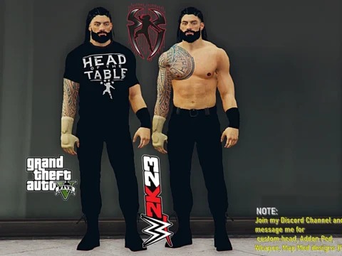 WWE-Roman Reigns (2k23)[Add-On Ped / FiveM]