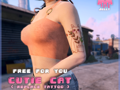 cutie cat tattoo