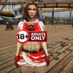 A girl in a sexy DOA Christmas outfit
