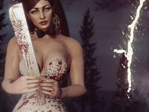 Bloody Bunny Halloween Outfit for MP Female