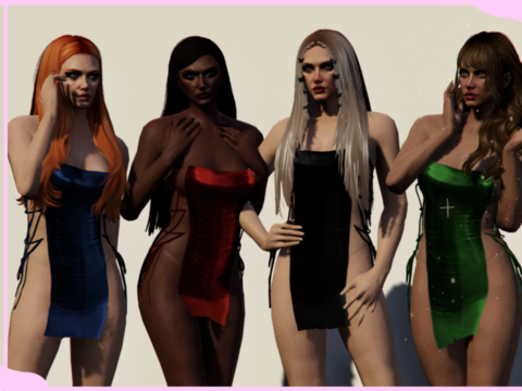 Drawstring Mini Dress for MP Female
