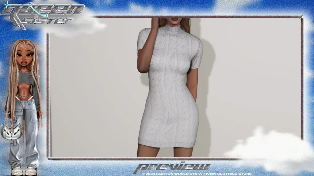 Knit Dress for MP Female Vanilla Body 1.0