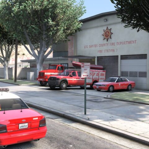 LSFD/LSCFD Fire Station 7 Exterior Rework [SP / FiveM Ready ] Well ...