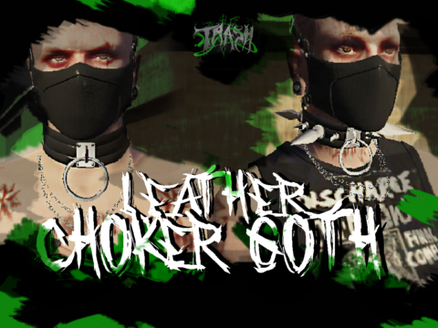 Leather Choker Goth for MP Male and Female 1.0