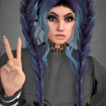 Messy Pigtails Hair for Mp Female