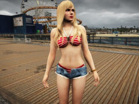 Rachel in a bikini + new hair