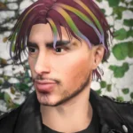 Rainbow Highlights Hair MP Male3