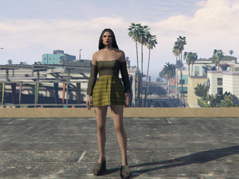 Short Simple Dress #2 for MP Female V1.0