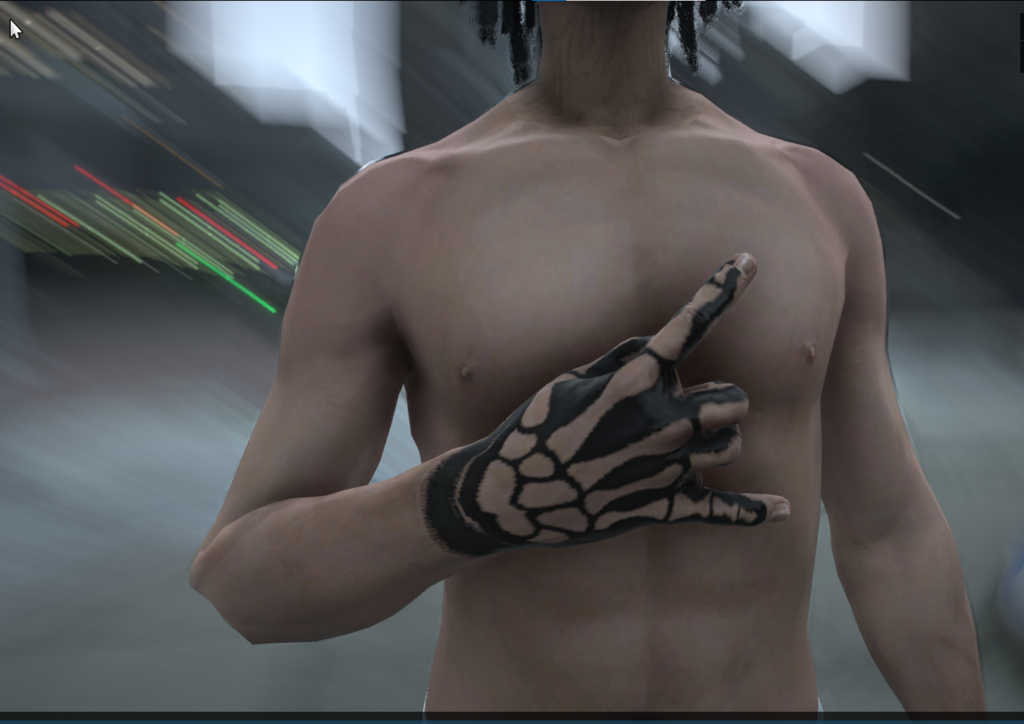 Skeleton Hand Tattoo for MP Male V1.0