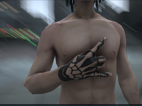 Skeleton Hand Tattoo for MP Male V1.0