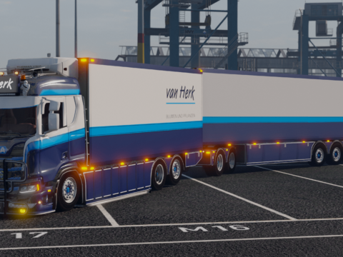 Dolly + Trailer Scania R650 Van Herk [ELS] V1.0