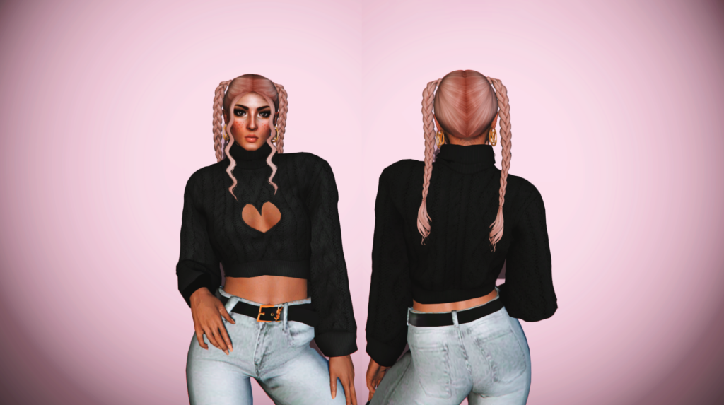 Heart cutout sweater for MP Female