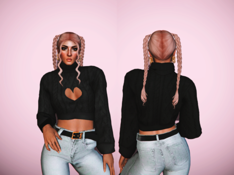 Heart cutout sweater for MP Female