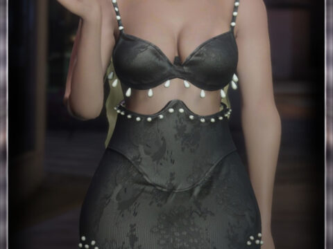 Jeweled Two-Piece Mini Dress for MP Female