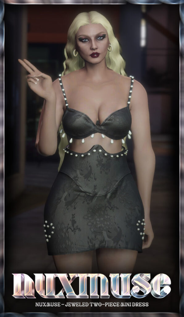 Jeweled Two-Piece Mini Dress for MP Female