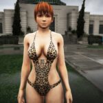 Kasumi in a closed swimsuit