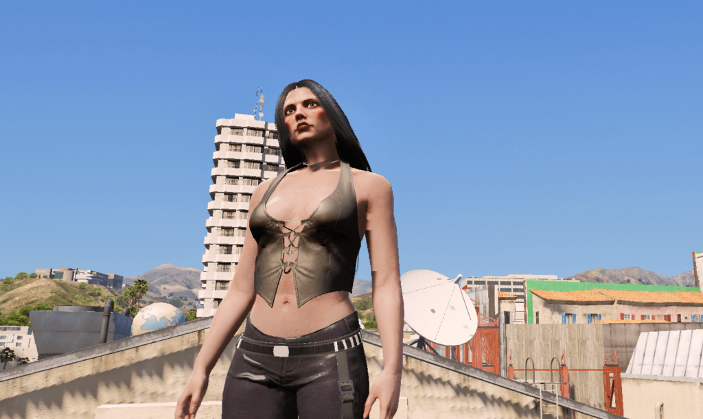 Laced Leather Top for MP Female 1.0