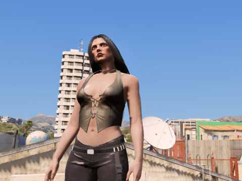 Laced Leather Top for MP Female 1.0