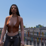 Laced Leather Top for MP Female 1.05