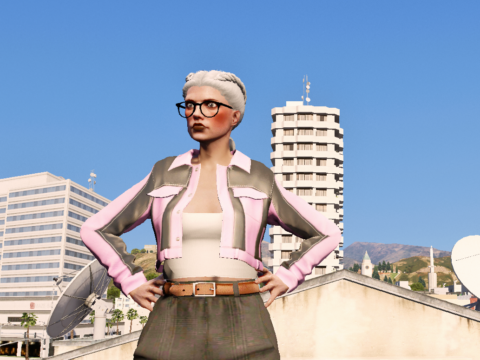 Leather Jacket with undershirt for MP Female 1.0