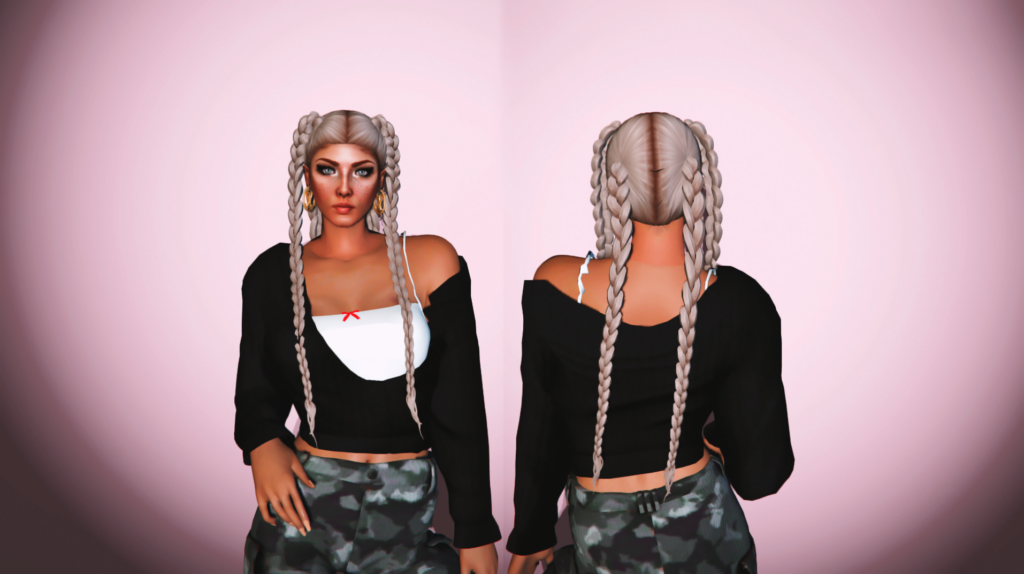 Long braids hair for MP Female
