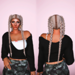 Long braids hair for MP Female