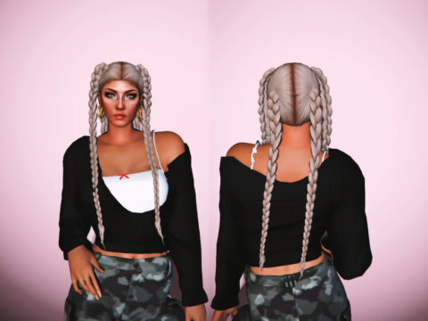 Long braids hair for MP Female