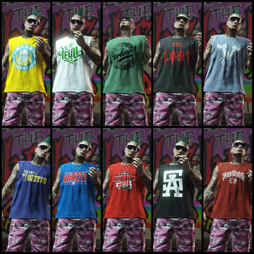 Muscle Shirts for MP Males – GTA 5 mod