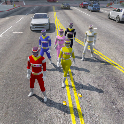 Power Rangers in Space (Addon peds) V1.4 – GTA 5 mod