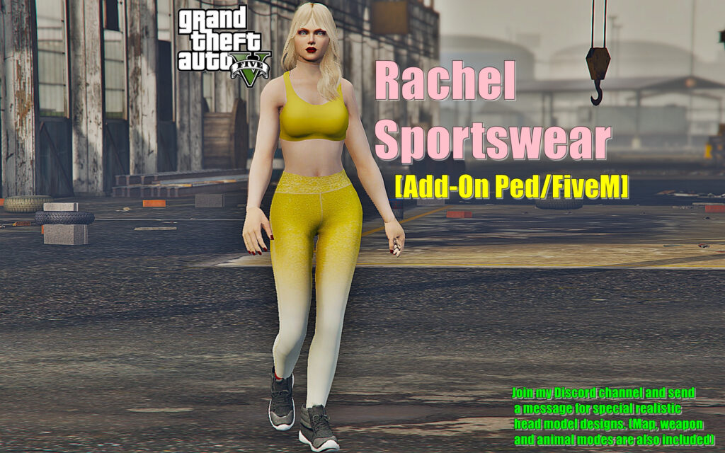 Rachel İn Sportswear [Add-On Ped / FiveM] V1.0