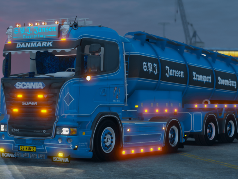 Scania R520 V8 S.P.J Jansen B.V.