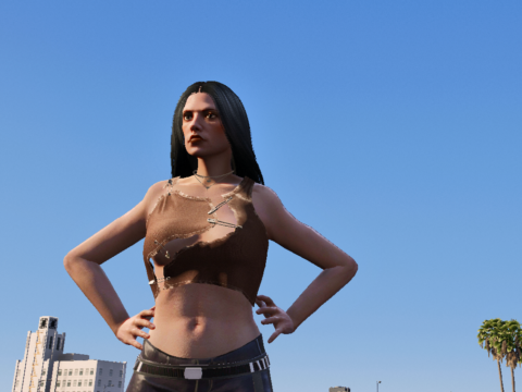 Short top with pins for MP Female 1.0