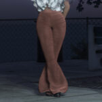 Velvet Bell-Bottom Pants for MP Female3