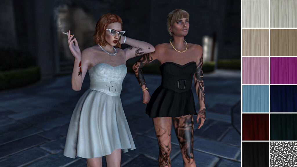 Recolored cocktail dress | textures | MP female V1.0