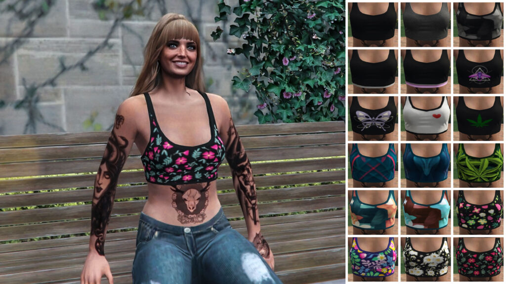 Recolored cropped top | textures | MP female V1.0