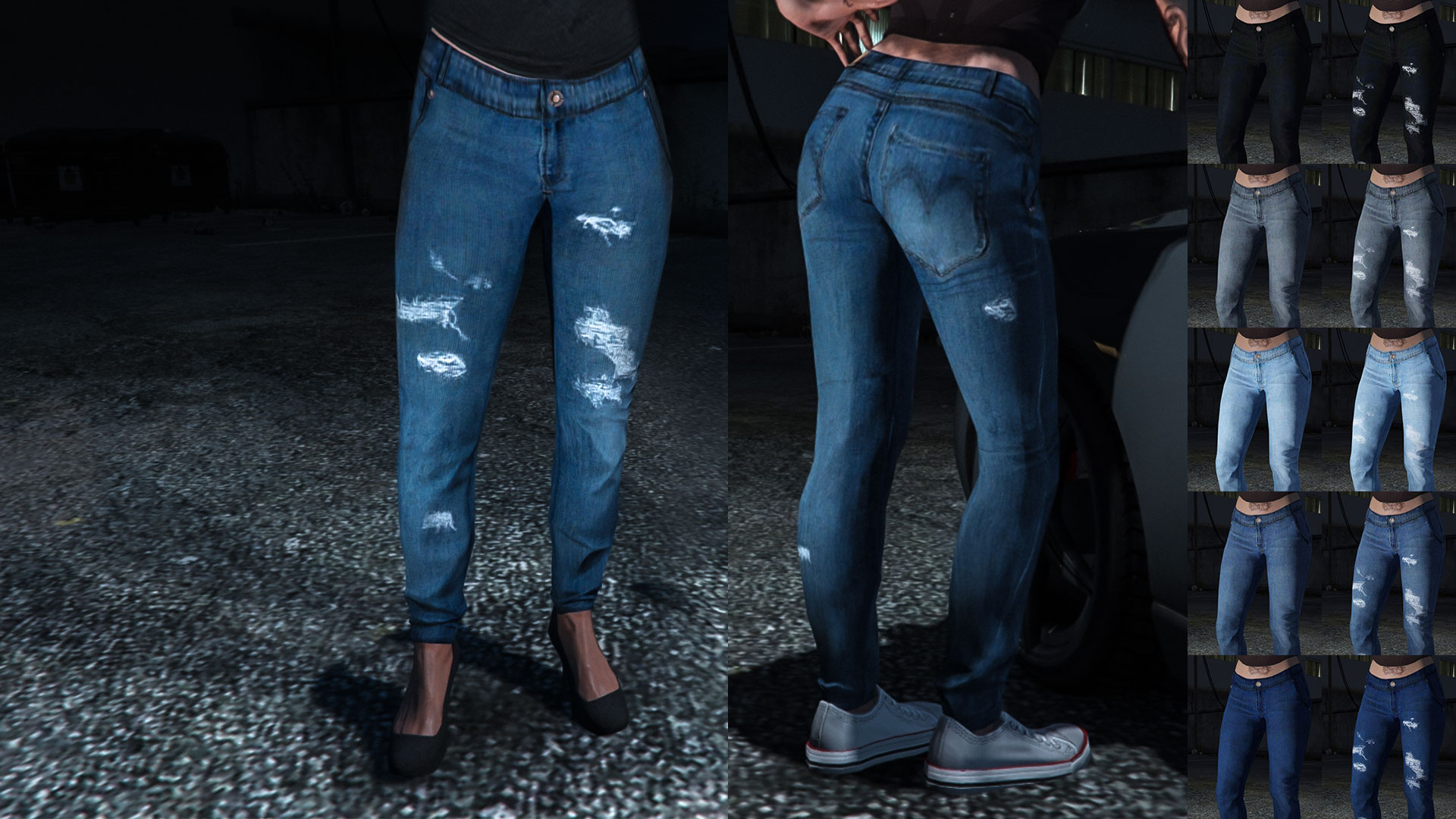 Recolored Skinny Jeans Textures Mp Female V10 Gta 5 Mod