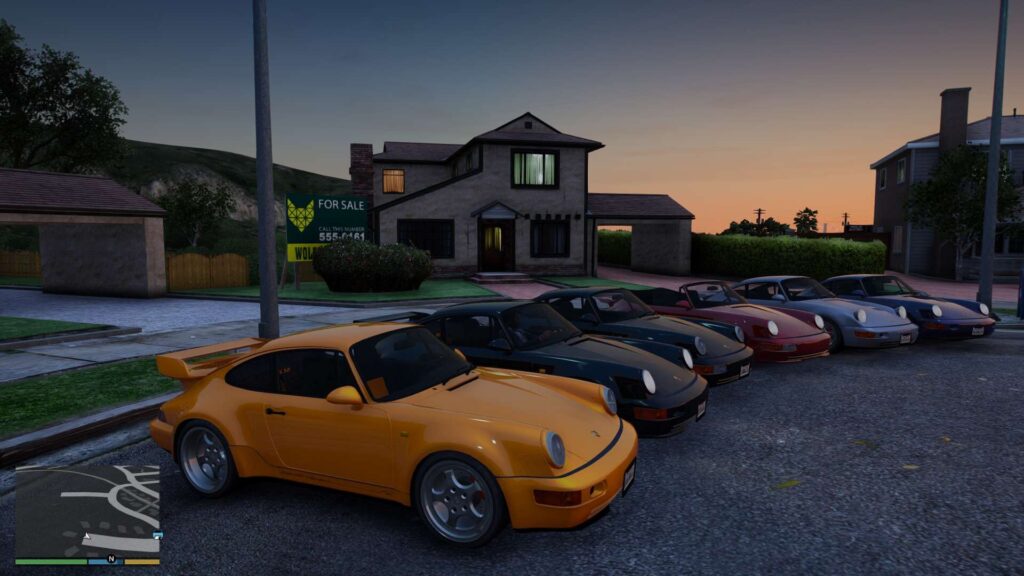Collection of Porsche 911 cars (964)