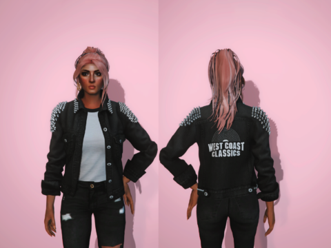 Denim jacket with studs for MP Female 1.0