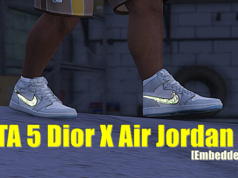 GTA 5 Dior X Air Jordan 1 Shoe [Replace] V1.0